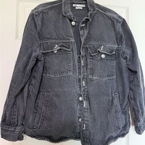 Zara Men’s Charcoal Black Denim Shirt Jacket + Jeans